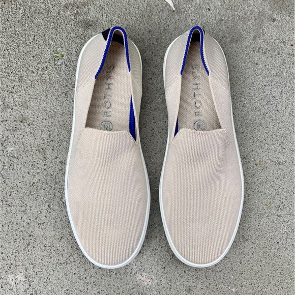ROTHY'S Sand Original Slip On Sneaker Womens 6.5 37 Shoes Rothys Fabric Flat Tan - Picture 2 of 12